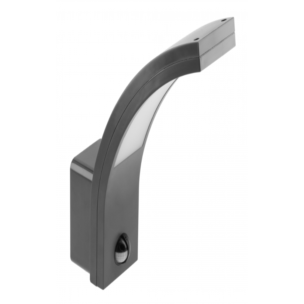 Matte Black Motion Sensor Curved LED Wall Light