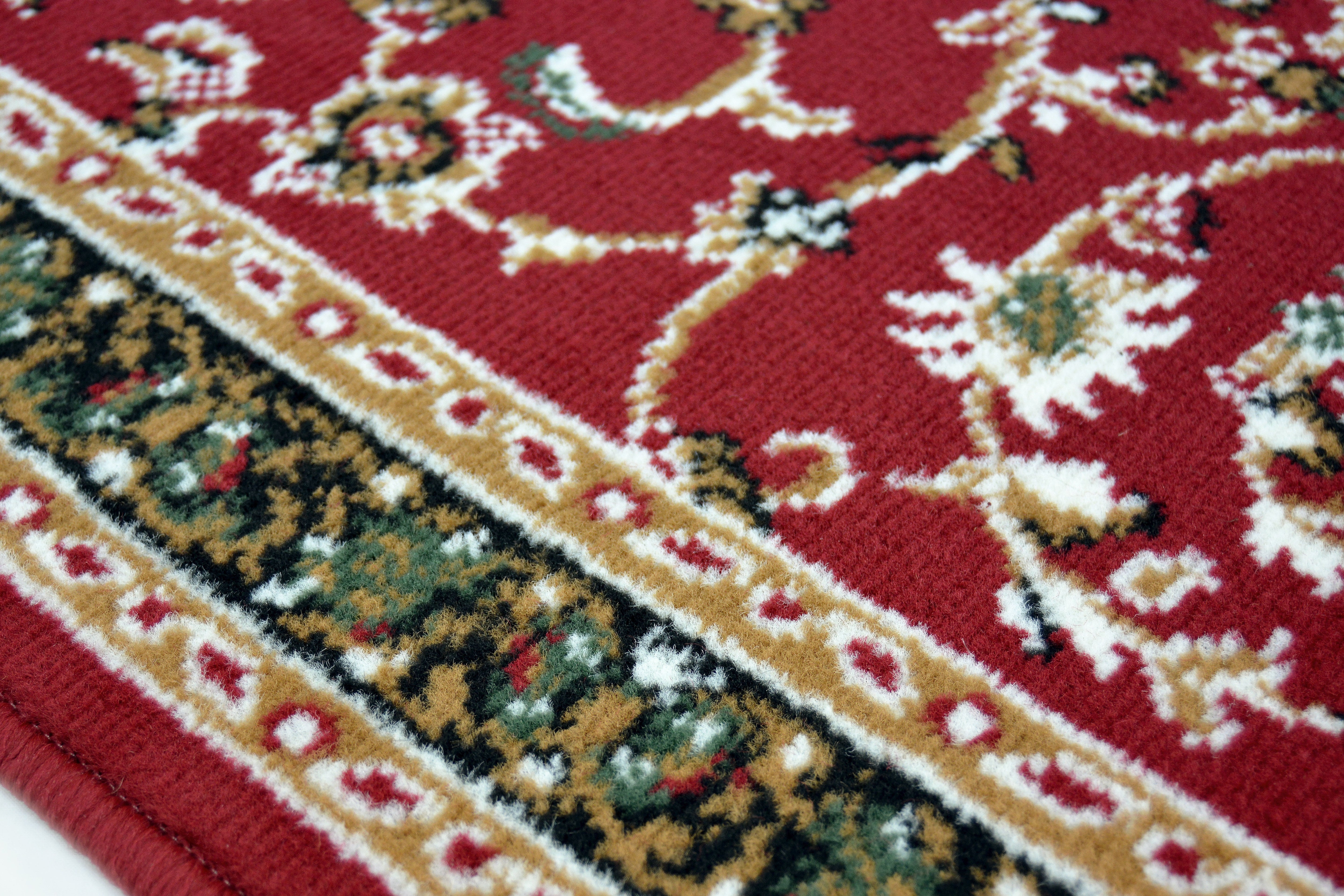 Non- Slip Traditional Woven Rug - Agrah Pattern with Strong Weave