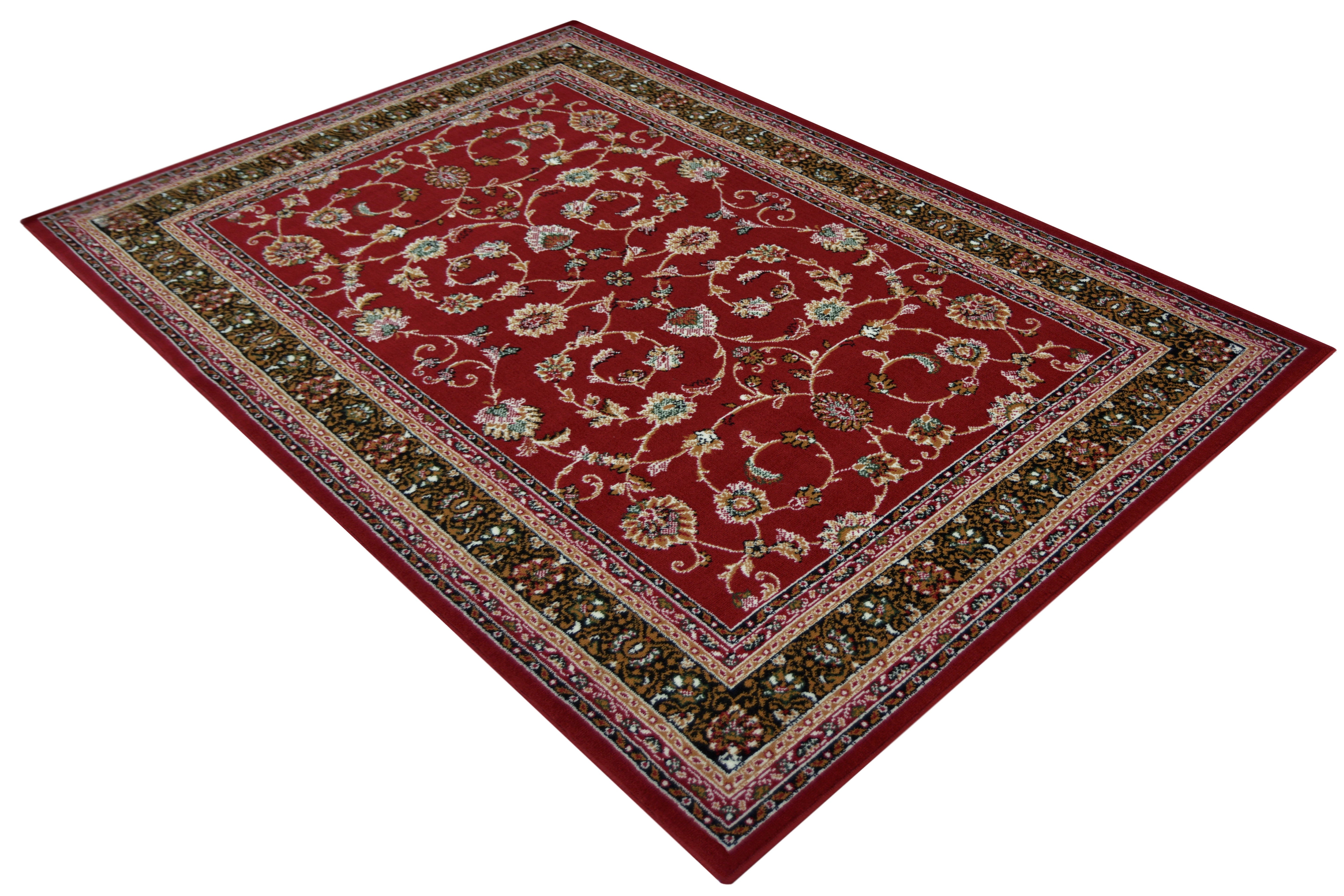 Non- Slip Traditional Woven Rug - Agrah Pattern with Strong Weave