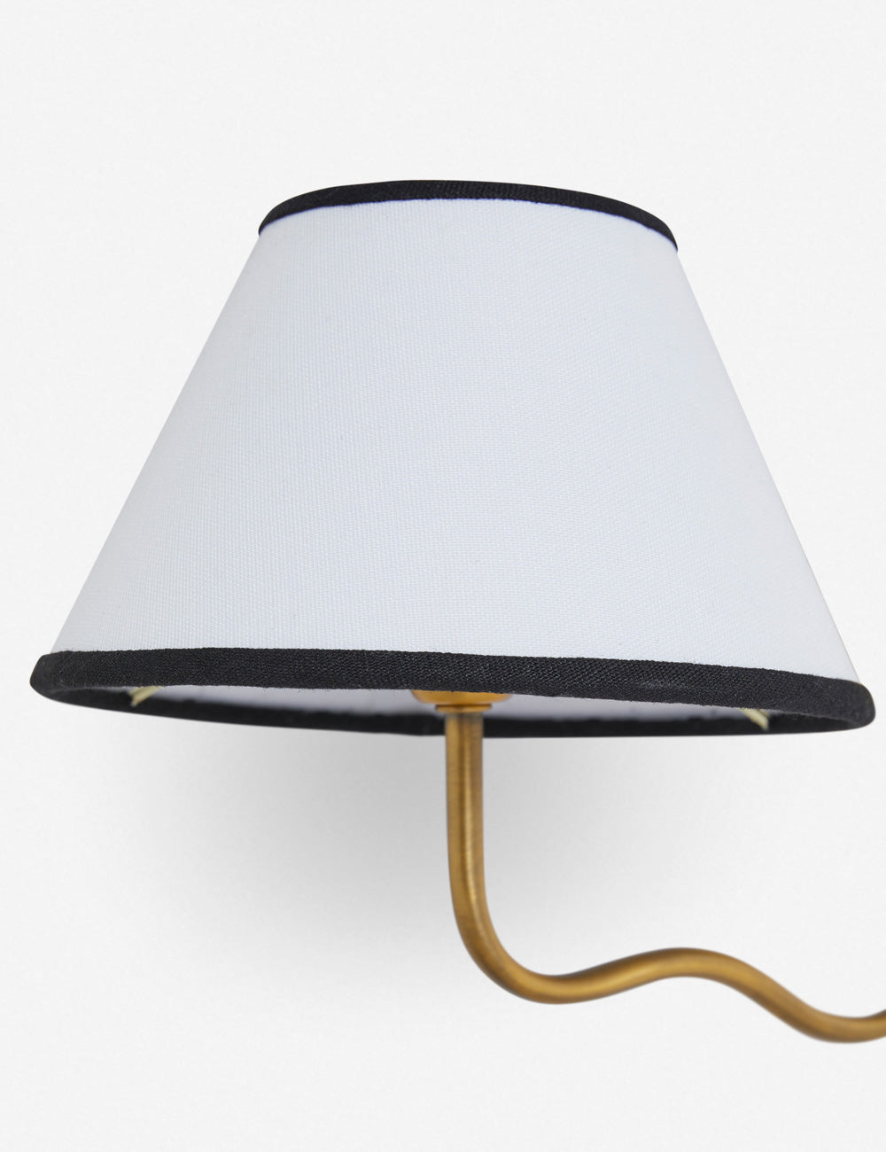 Brass Frame Plug-in Wall Sconce - Fabric Shade Design