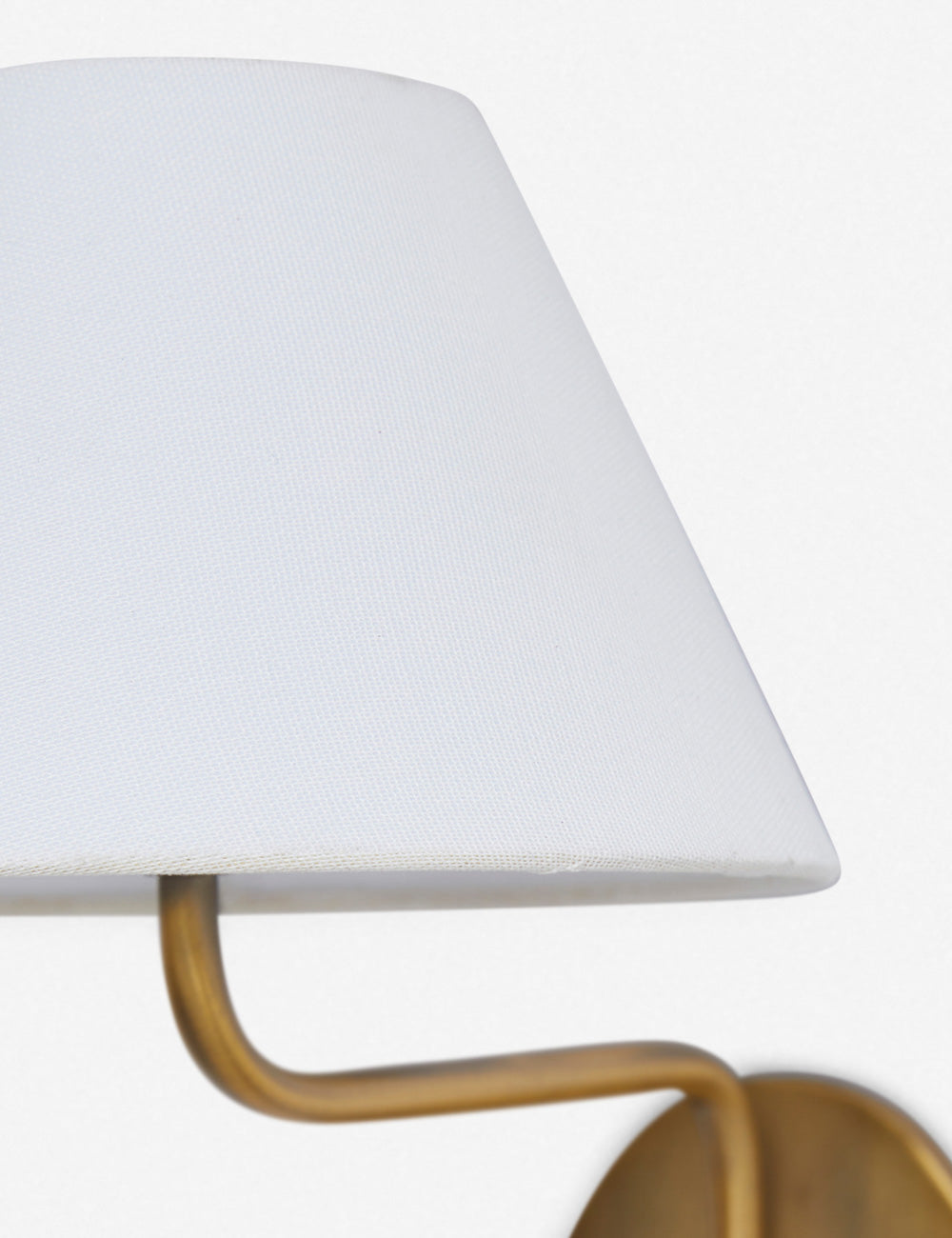 Brass Frame Plug-in Wall Sconce - Fabric Shade Design