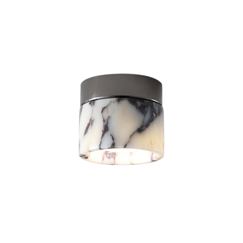 Minimalist Round Marble Ceiling Light – Flush Mount Fixture