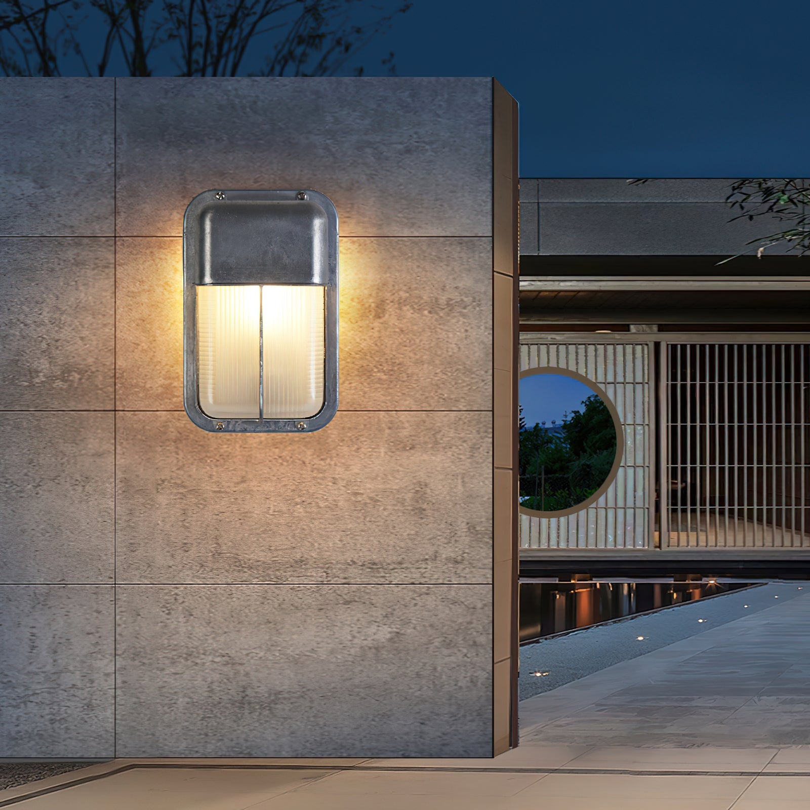 Metal Outdoor Wall Sconce – Durable Sconce with Glass Shade