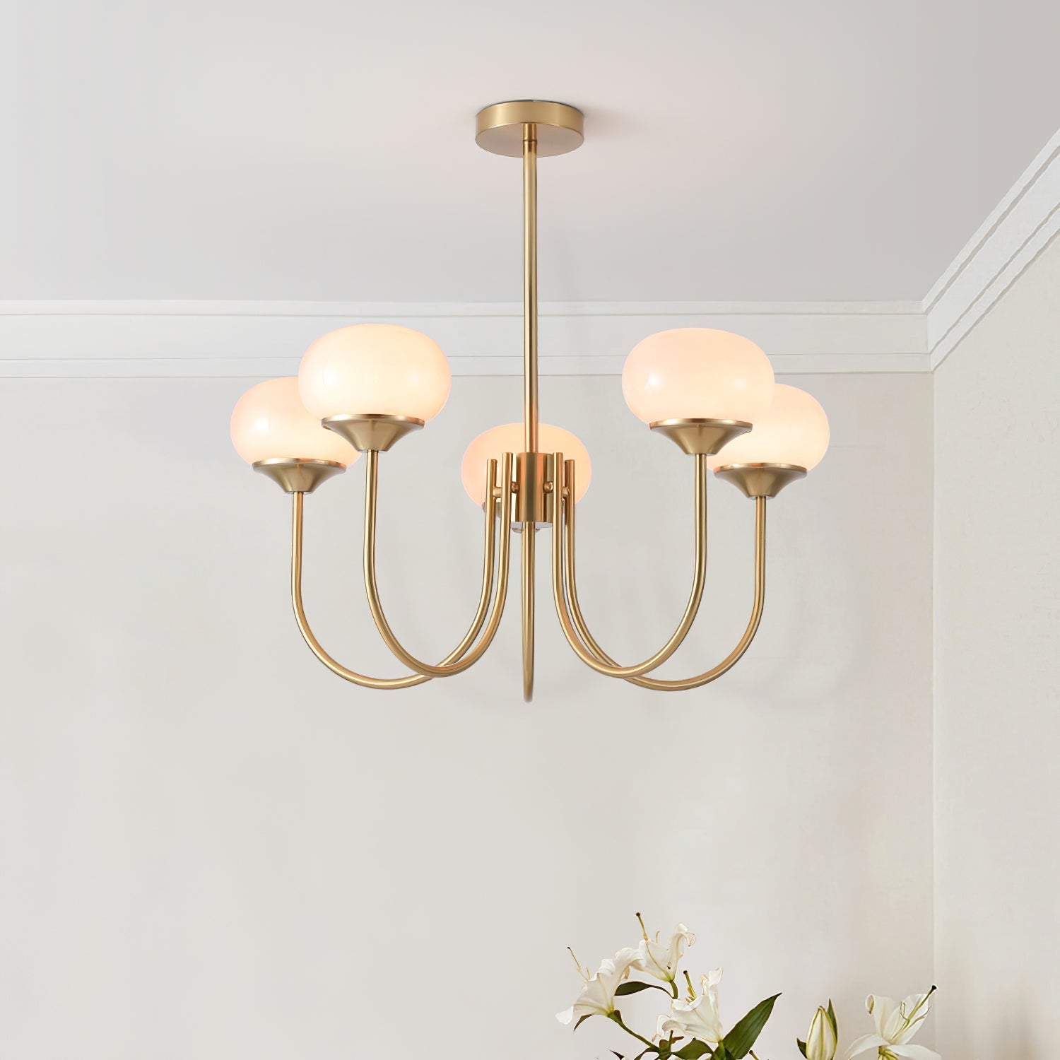 Modern Marshmallow Chandelier Light Fixture – LED Hanging Ceiling Lamp