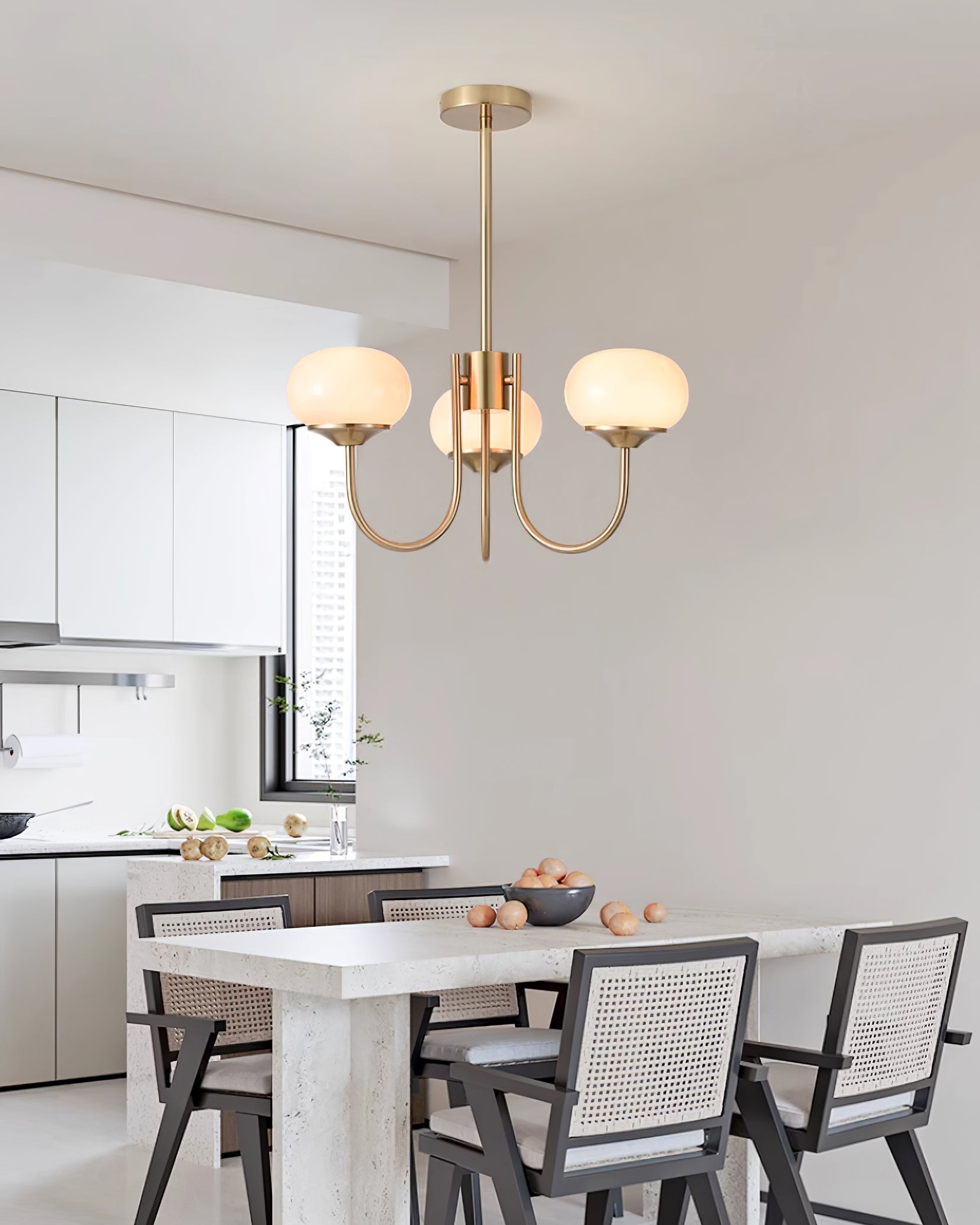 Modern Marshmallow Chandelier Light Fixture – LED Hanging Ceiling Lamp