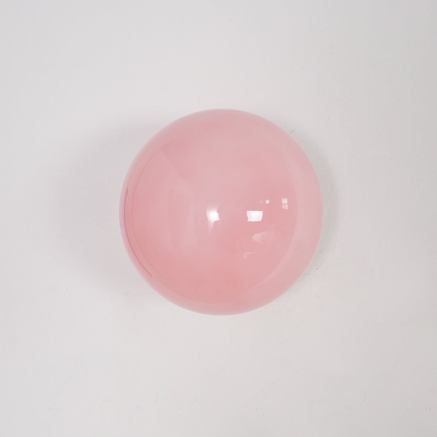 Decorative Glass Wall Lamp – Pink Glass Diffuser and Metal Frame