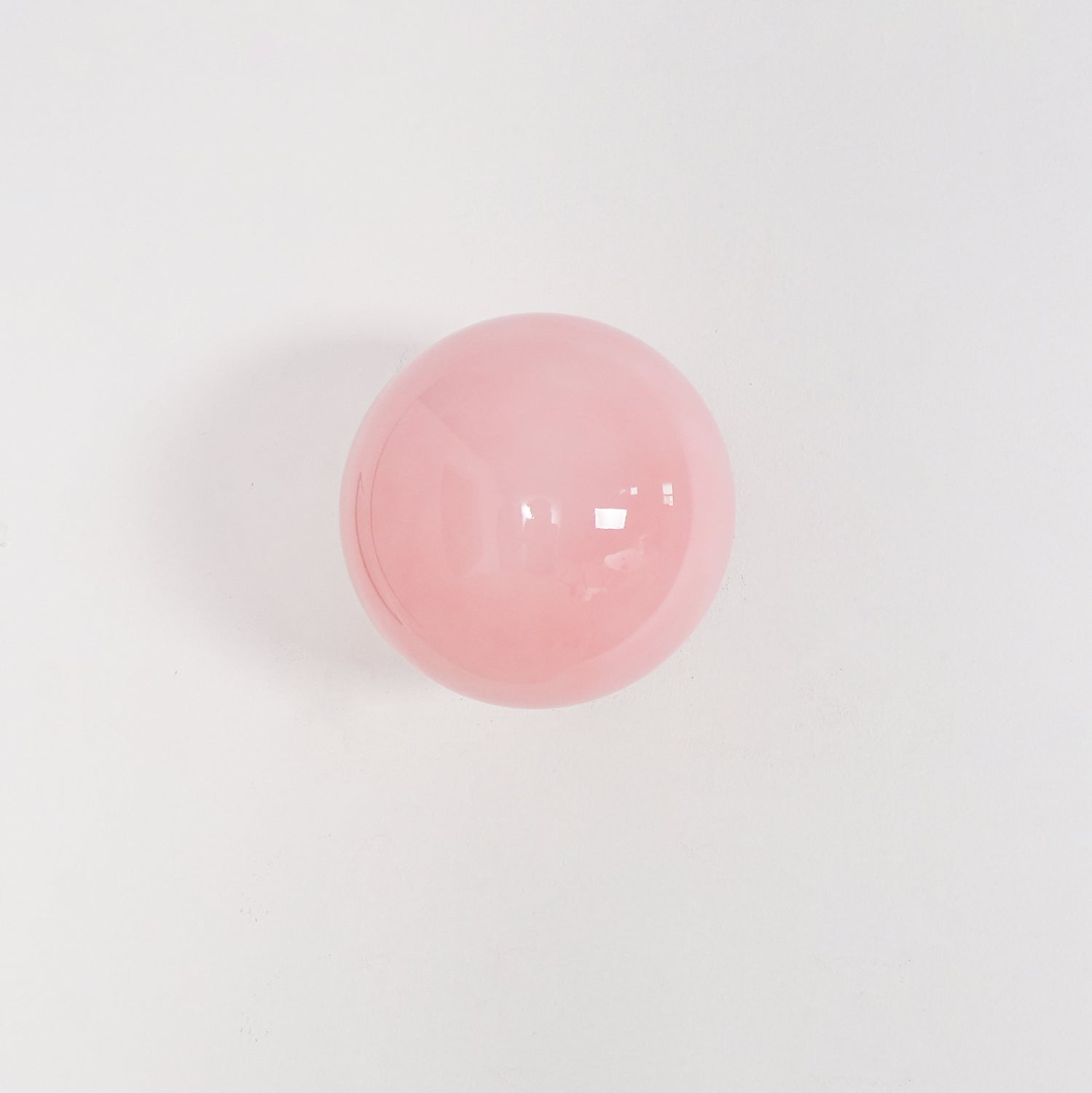 Decorative Glass Wall Lamp – Pink Glass Diffuser and Metal Frame