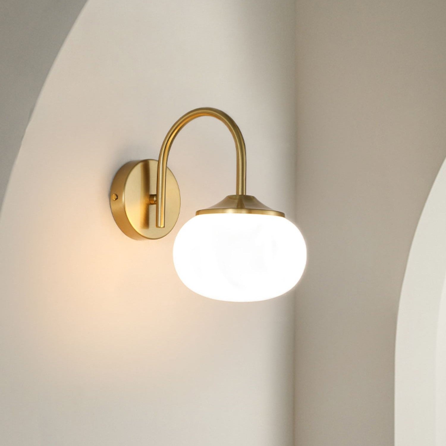 Modern Pink and White Glass Ball Wall Lamp | Living Room