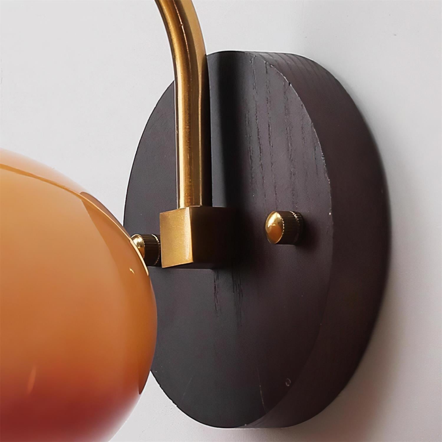 Vintage-Style Glass Dome Shade Wall Lamp – Arched Arm Fixture