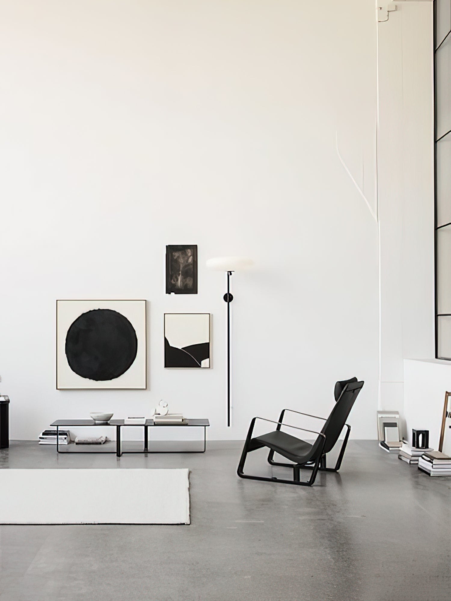 Minimalist LED Arc Wall Lamp – Plug-in Sconce With Circular Opal Shade