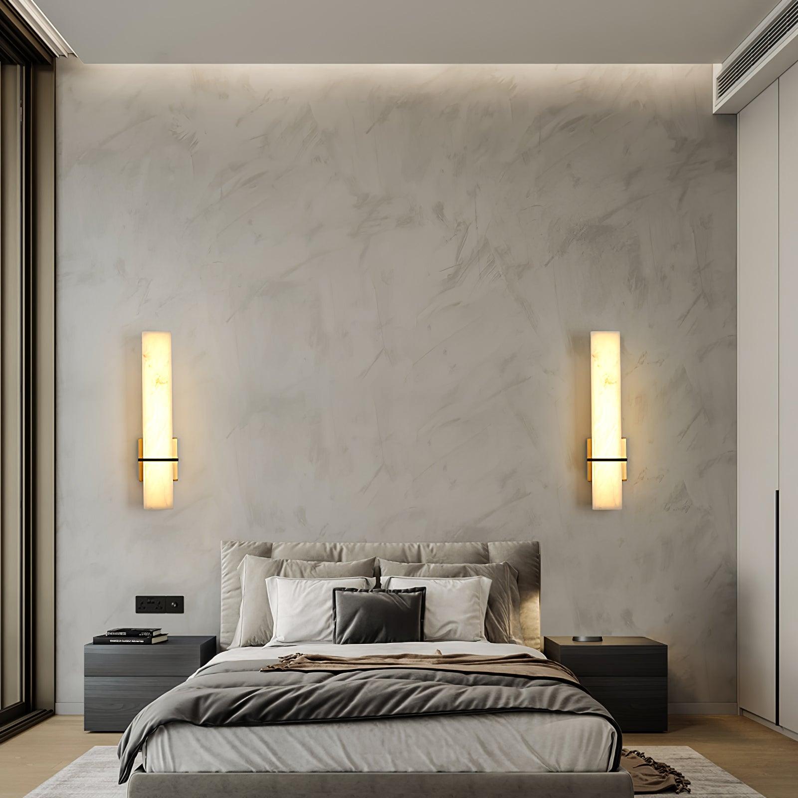 Long Linear Marble Wall Sconce - Modern Wall Light Fixture