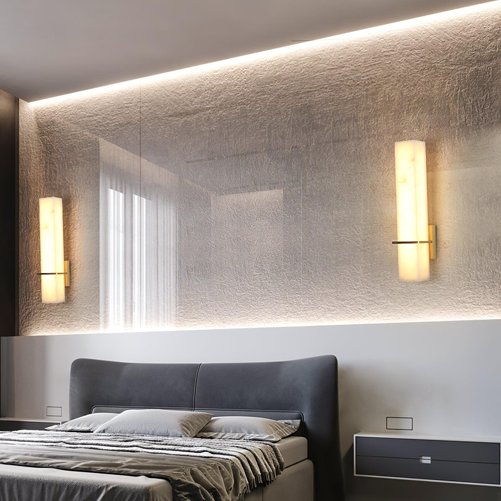 Long Linear Marble Wall Sconce - Modern Wall Light Fixture