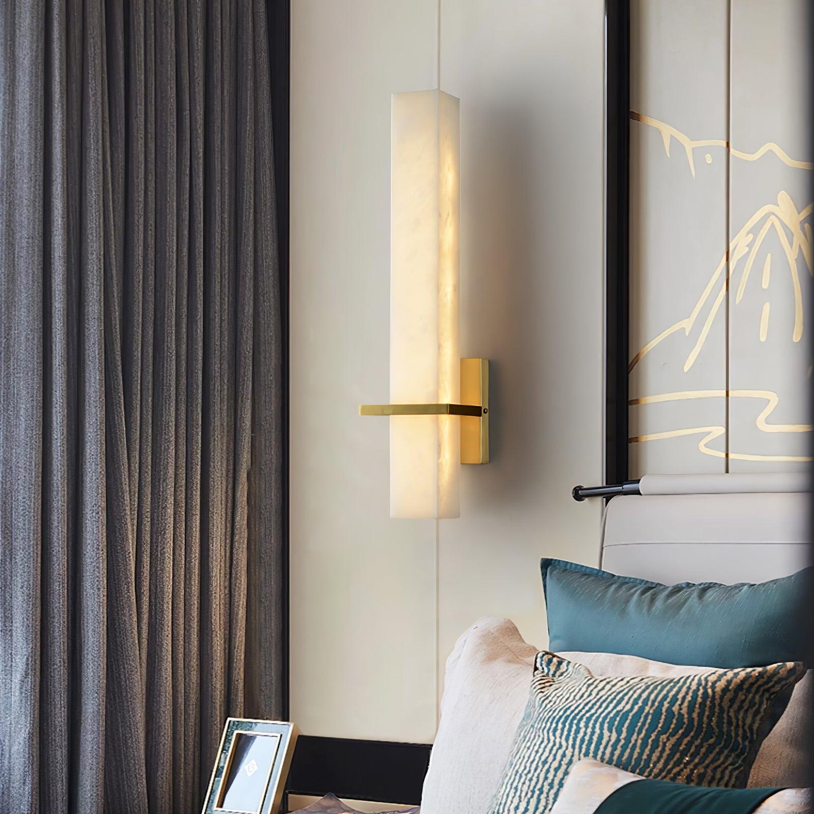 Long Linear Marble Wall Sconce - Modern Wall Light Fixture