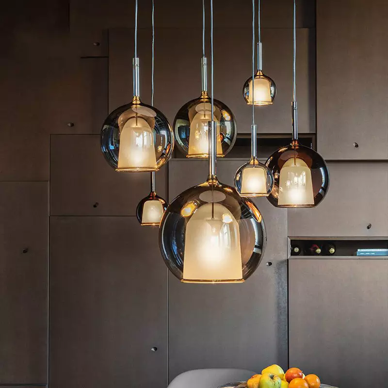 Modern Loft Pendant Light | Aluminum Glass