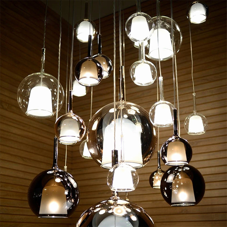 Modern Loft Pendant Light | Aluminum Glass
