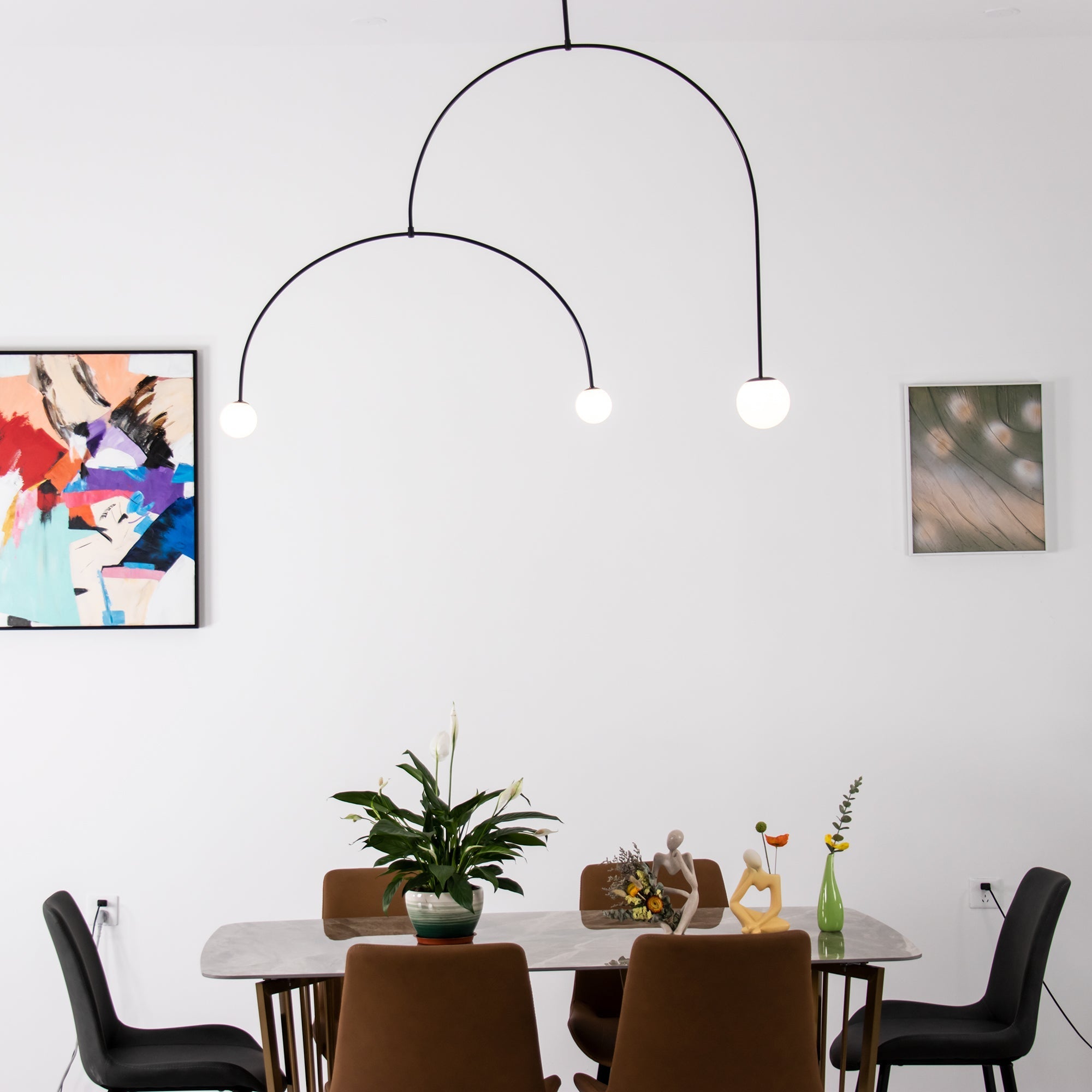 Modern Mobile Chandelier – Adjustable Hanging Light Fixture