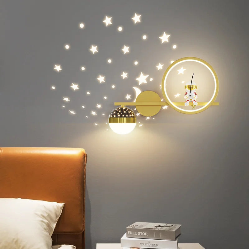 Modern Children's Wall Lamp | Starry Night Lamp