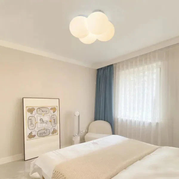 Sleek Modern Ceiling Light with Unique Cloud Hardware Accents