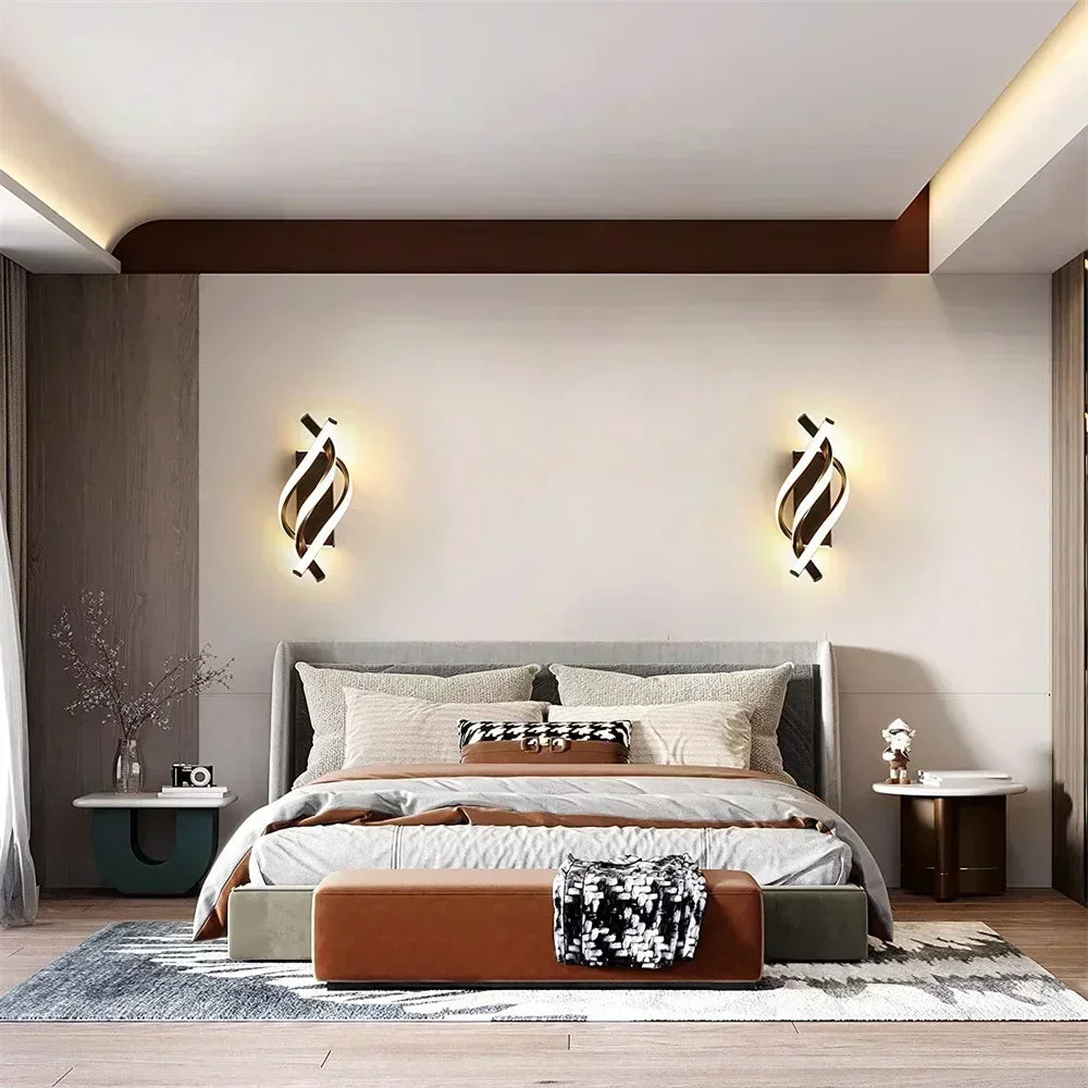 27W LED Spiral Design Wall Light | Bedroom and Office Wall Lamp