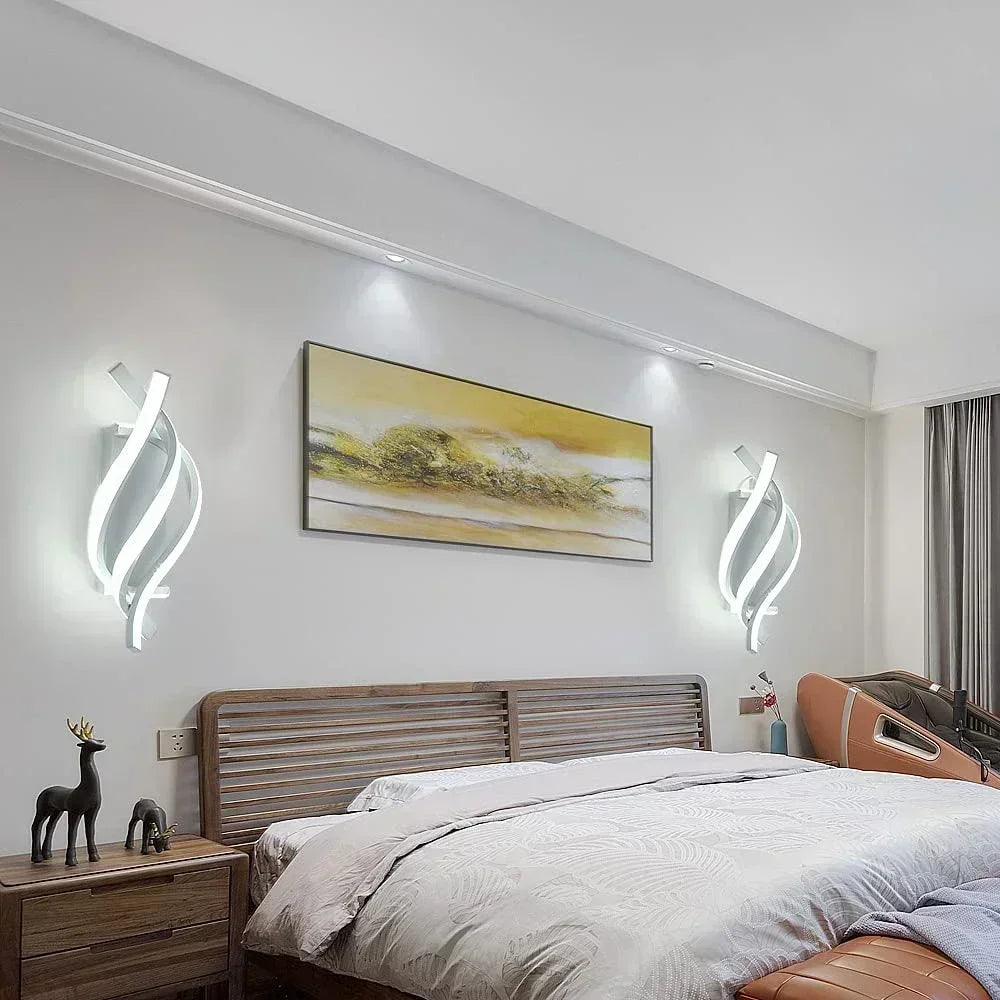 27W LED Spiral Design Wall Light | Bedroom and Office Wall Lamp