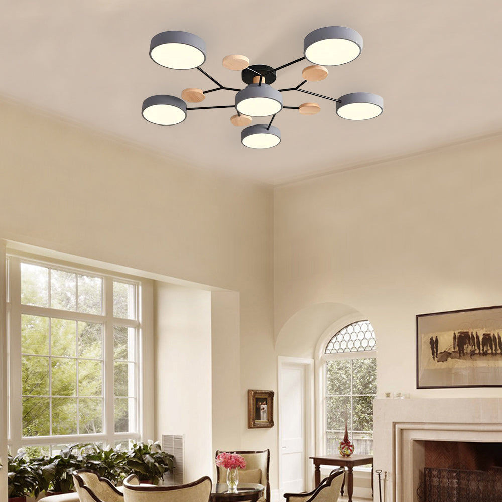 Contemporary Round LED Ceiling Light for Living Room