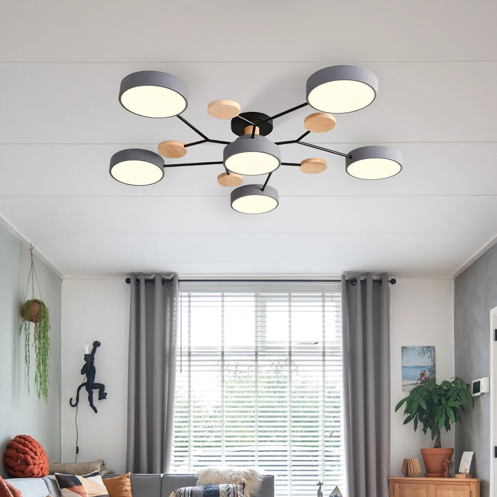 Contemporary Round LED Ceiling Light for Living Room