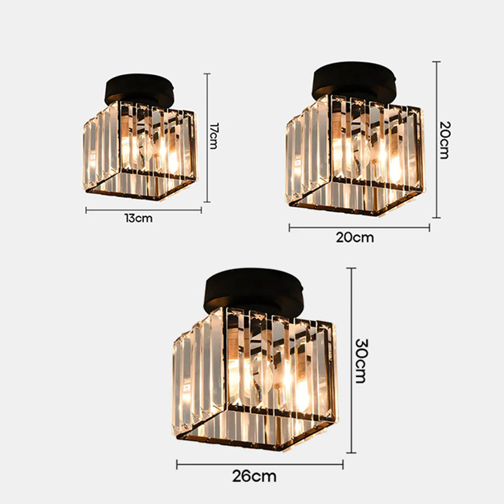 Modern Flush Mount Ceiling Light – 1-Light Hallway Fixture