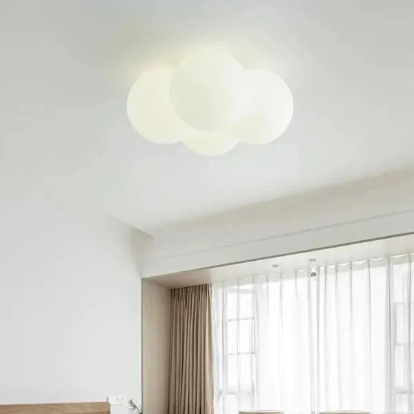 Sleek Modern Ceiling Light with Unique Cloud Hardware Accents