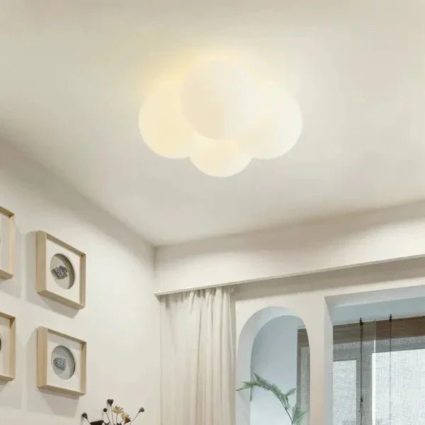 Sleek Modern Ceiling Light with Unique Cloud Hardware Accents