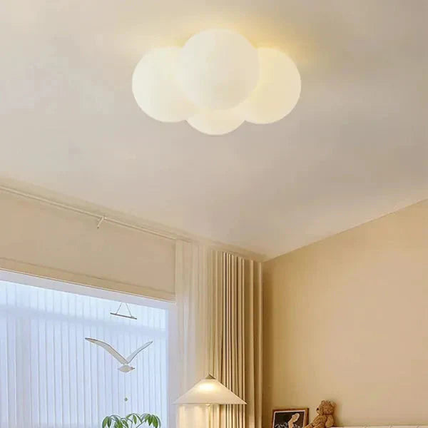 Sleek Modern Ceiling Light with Unique Cloud Hardware Accents