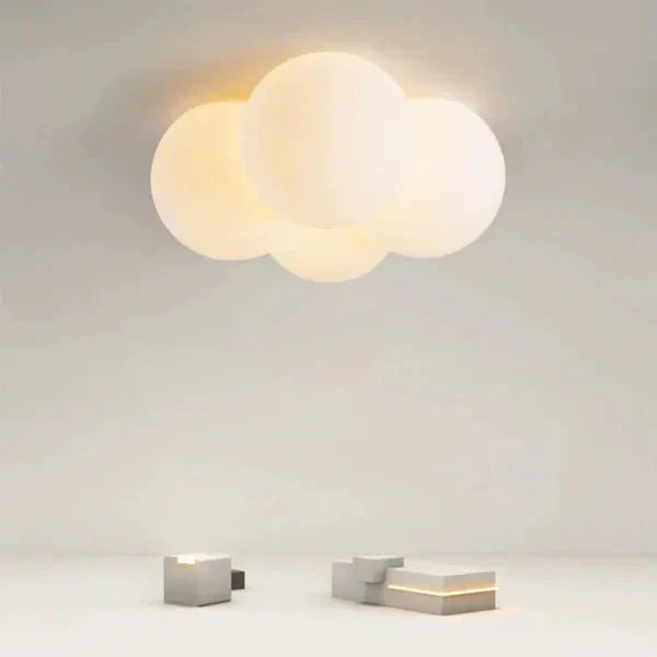 Sleek Modern Ceiling Light with Unique Cloud Hardware Accents