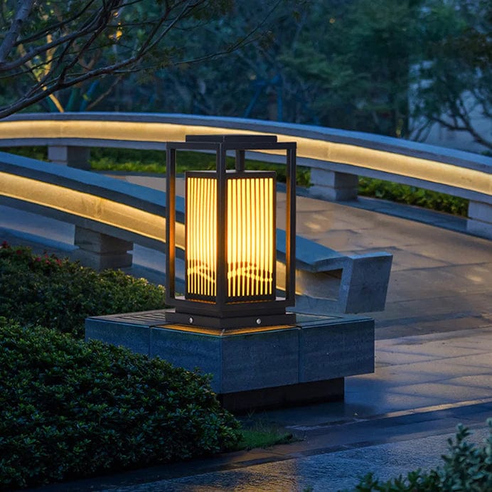 Solar-Powered Cage Post Light