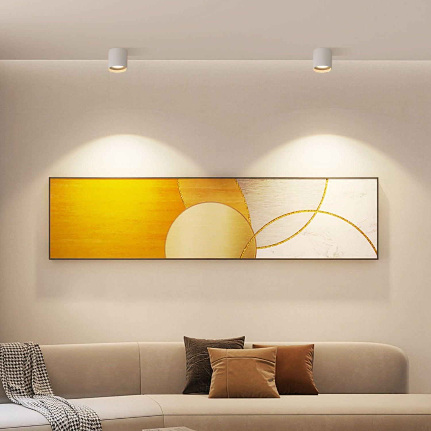 Modern Flush Mount Ceiling Lamp - Sleek Metal Frame with Acrylic Lens