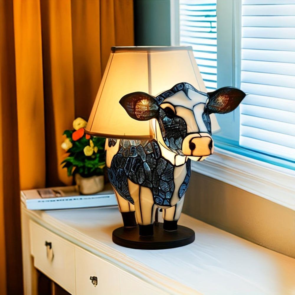 Decorative Cow Lamp with Warm LED Glow – Artistic Design