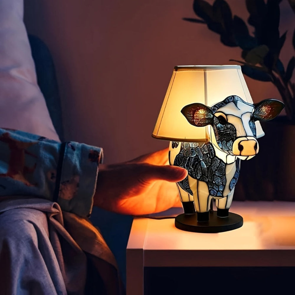 Decorative Cow Lamp with Warm LED Glow – Artistic Design
