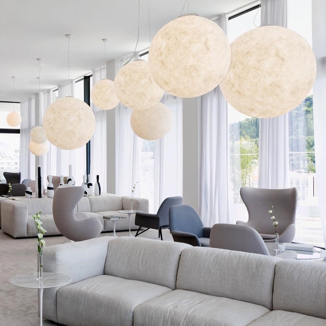 Moon-Shaped Pendant Lamp – Modern Celestial Ceiling Lamp