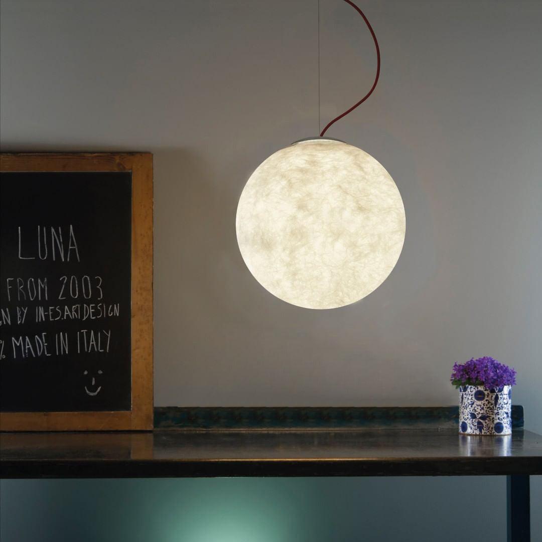 Moon-Shaped Pendant Lamp – Modern Celestial Ceiling Lamp