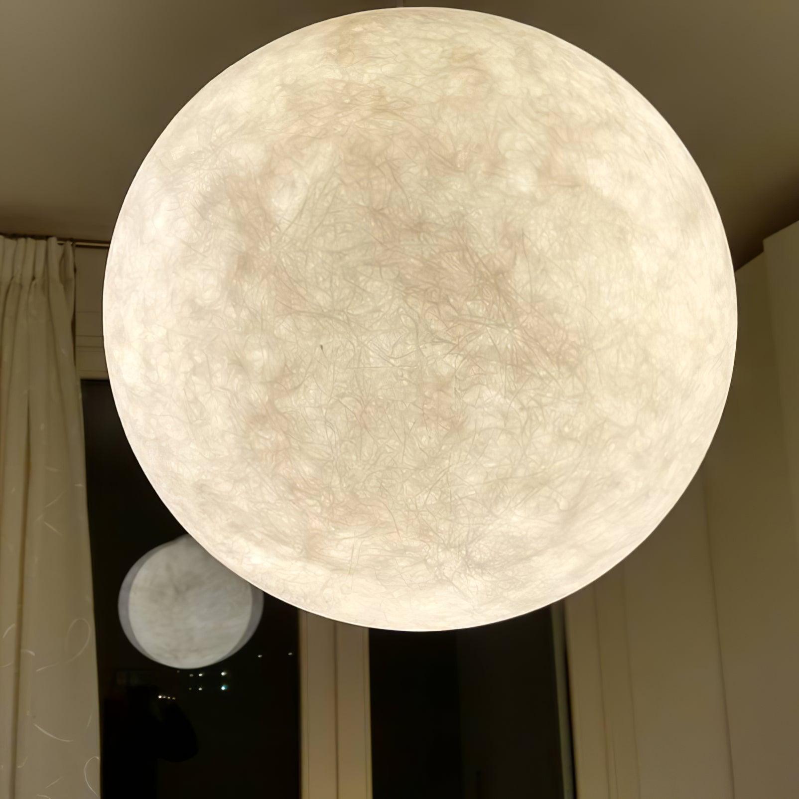Moon-Shaped Pendant Lamp – Modern Celestial Ceiling Lamp