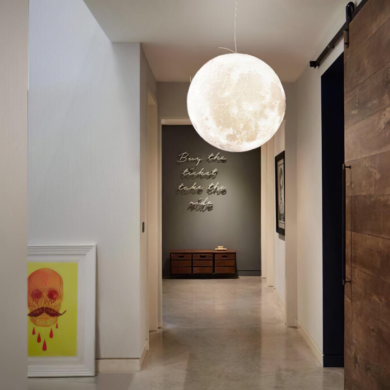 Moon-Shaped Pendant Lamp – Modern Celestial Ceiling Lamp