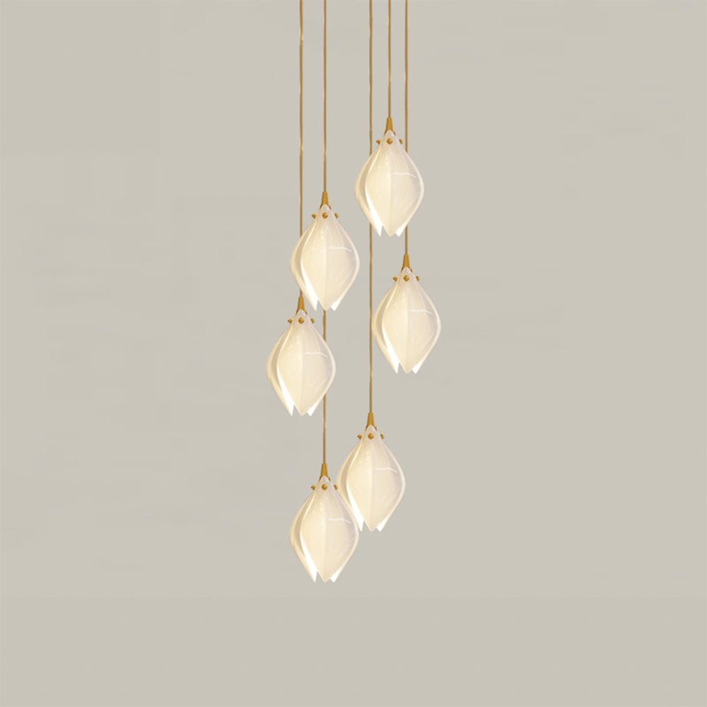 Multi-Drop Flower Pendant Light – Decorative Chandelier
