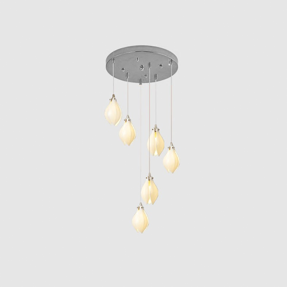 Multi-Drop Flower Pendant Light – Decorative Chandelier