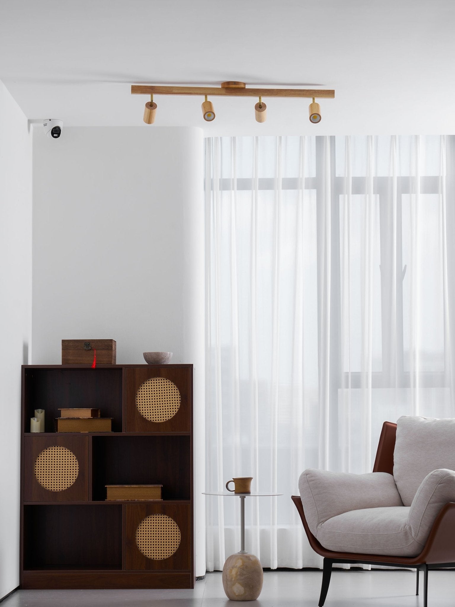 Wood Track Ceiling Light - Adjustable Ceiling Fixture