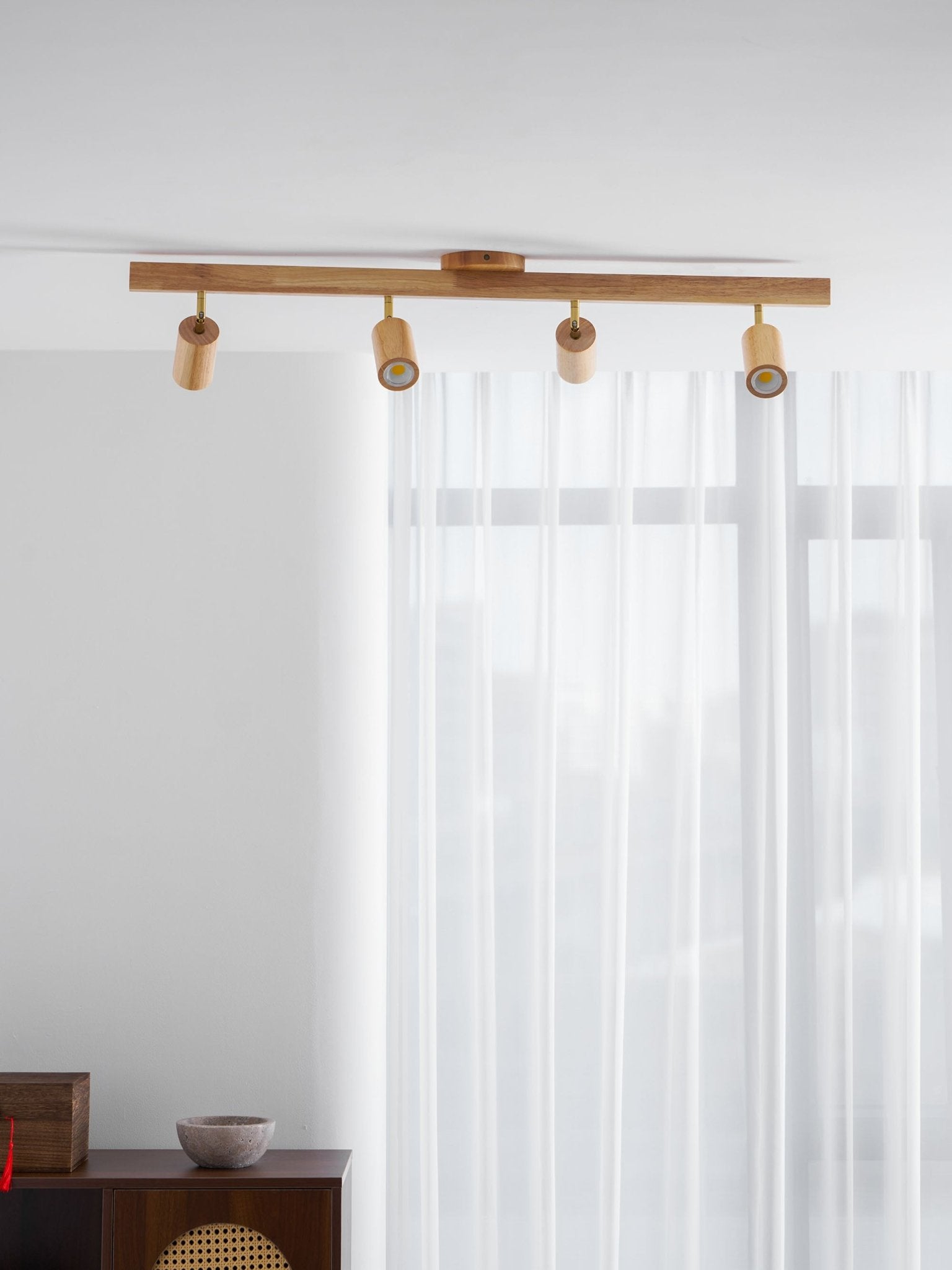 Wood Track Ceiling Light - Adjustable Ceiling Fixture