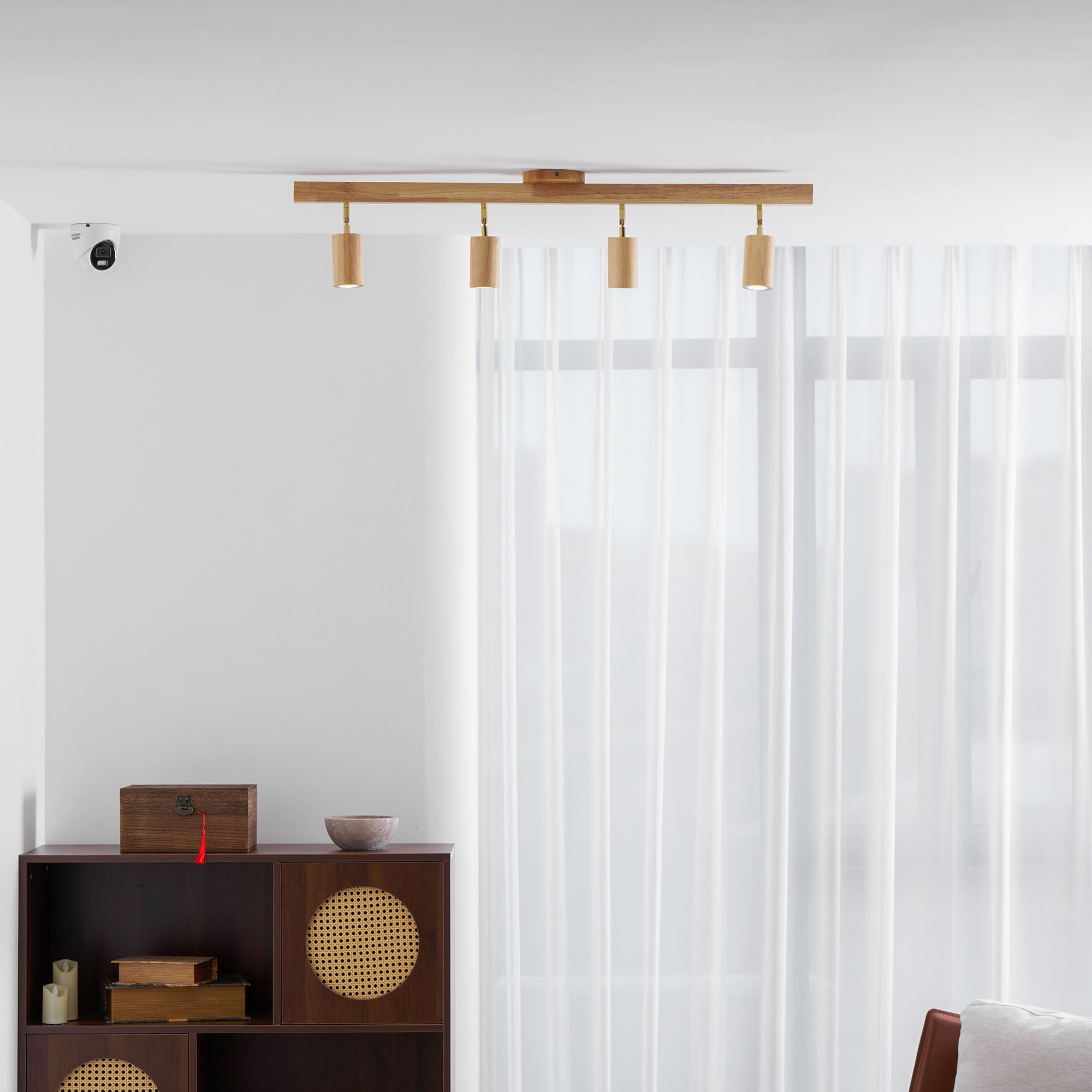 Wood Track Ceiling Light - Adjustable Ceiling Fixture