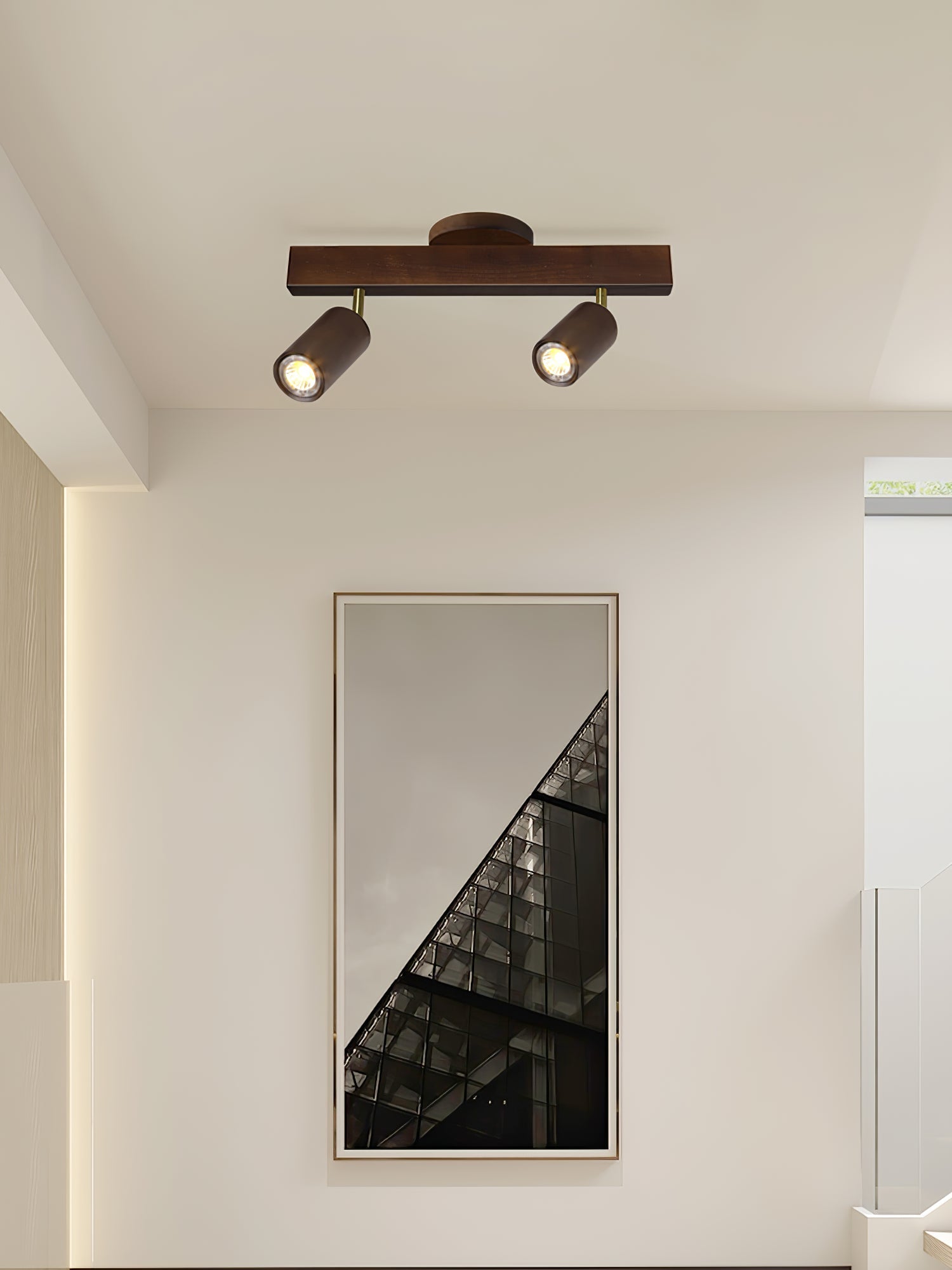 Wood Track Ceiling Light - Adjustable Ceiling Fixture