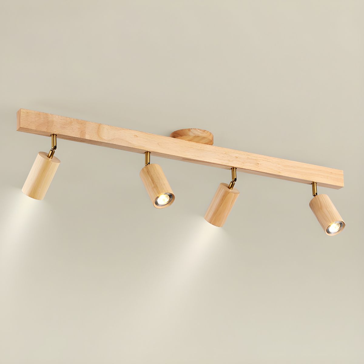 Wood Track Ceiling Light - Adjustable Ceiling Fixture