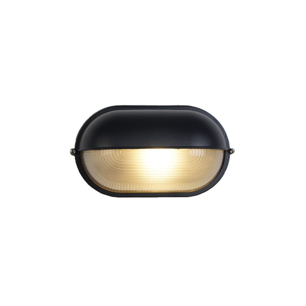 Industrial Outdoor Wall Lamp with Glass Shade – Retro Aluminium Sconce Light