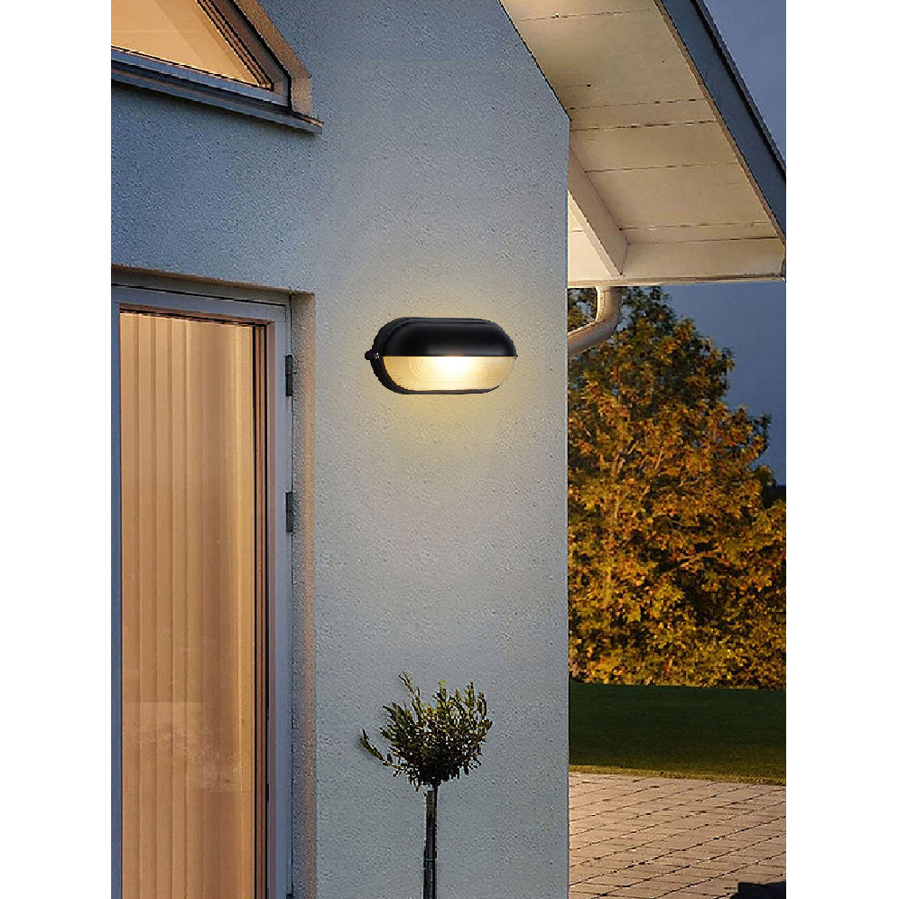 Industrial Outdoor Wall Lamp with Glass Shade – Retro Aluminium Sconce Light