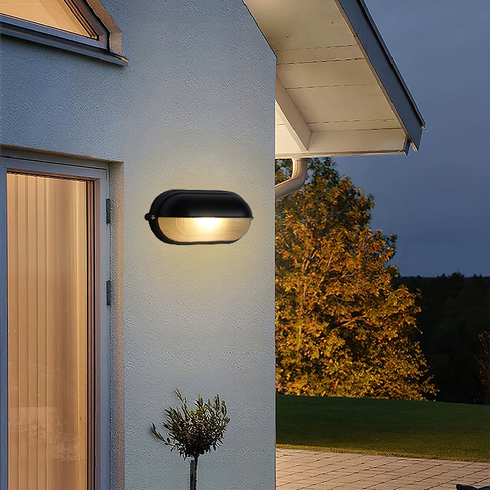 Industrial Outdoor Wall Lamp with Glass Shade – Retro Aluminium Sconce Light