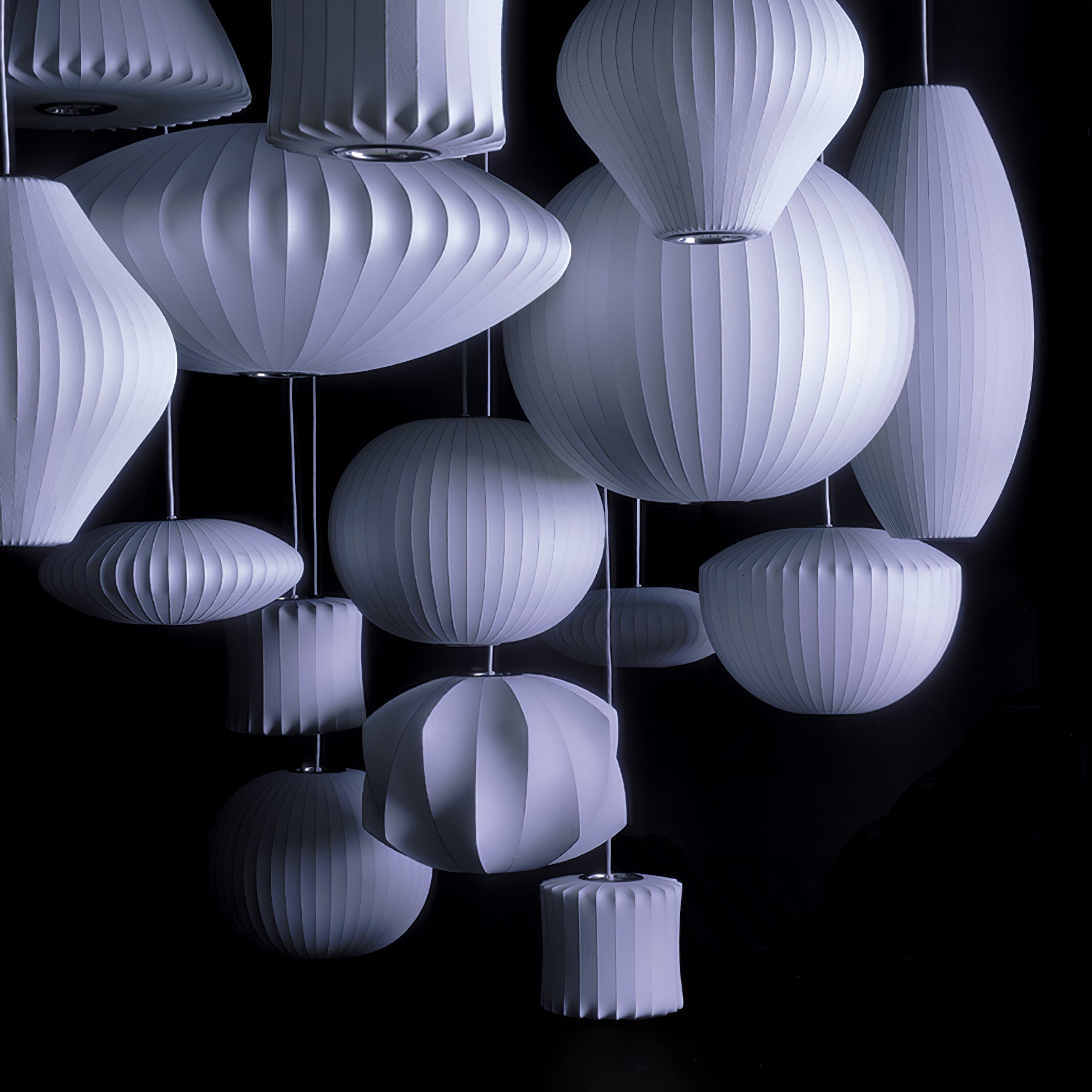 Modern Mulberry Fabric Bubble Chandelier – Hallway Decorative Pendant Lamp